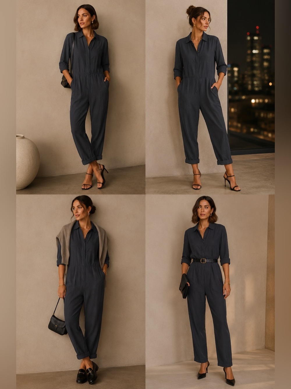 NWOT | James Perse | Dark Grey Linen Viscose Jumpsuit - Size 1 Small
